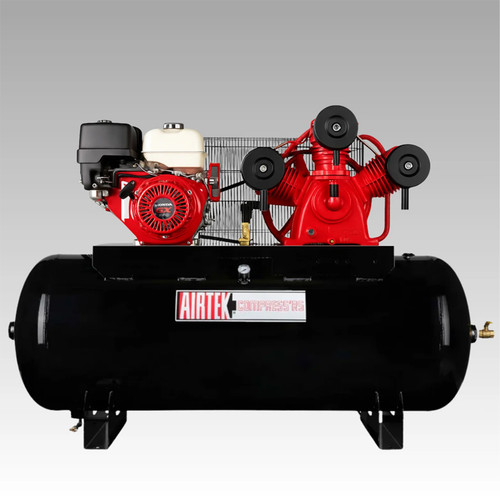 COMPRESSEUR D’AIR INDUSTRIEL À GAZ HORIZONTAL MONO-ÉTAGE DE 9 CH – 9 CH, RÉSERVOIR DE 30 GALLONS