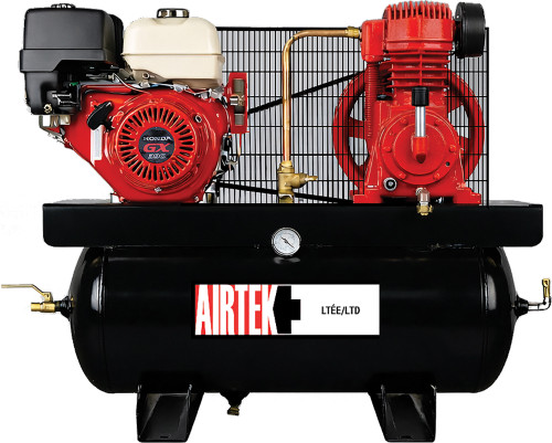 PG94 - 13HP HONDA DOUBLE STAGE GAS POWERED 30 GALLONS INDUSTRIAL HORIZONTAL AIR COMPRESSOR