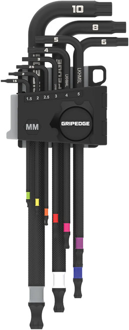 PG3 - ENSEMBLE DE CLÉS HEXAGONALES MÉTRIQUES EXTRA-LONGUE PORTÉE DE 9 PIÈCES RPT™ AVEC POINTES HEXAGONALES À BILLE, 1,5 MM À 10 MM