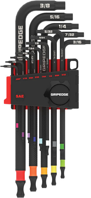 PG3 - JEU DE CLÉS HEXAGONALES SAE™ À PORTÉE EXTRA-LONGUE DE 13 PIÈCES RPT AVEC POINTES HEXAGONALES À BILLE, 0,05 » À 3/8 »