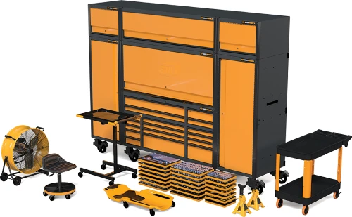 PG139 - ENSEMBLE D’OUTILS MÉCANIQUES MEGAMOD PC DE 1858 DANS DES PLATEAUX EN MOUSSE MODULAIRES HAUT DE GAMME AVEC RANGEMENT D’OUTILS ET ÉQUIPEMENT D’ATELIER