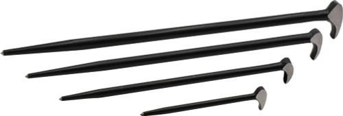 4-PC H-D ROLLING PRY BAR SET, 6", 12", 16", 20"