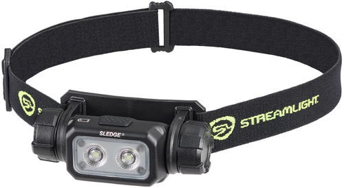 Sledge Headlamp - Includes elastic and rubber hard hat headstrap, (1) SL-B26 battery pack and USB-C cord - Black