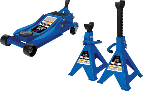 4-TON SWIFT LIFT SERVICE JACK & 4-TON RATCHET STYLE JACK STANDS COMBO KIT