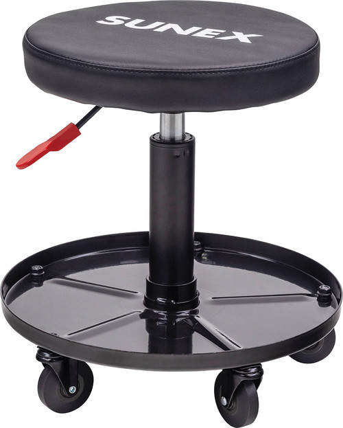 Professional Pneumatic Shop Seat w/1" Deep Tool Tray