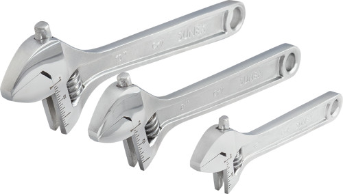 6in, 8in, 10in Adjustable Wrench Set