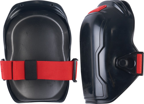 PG284 - GENOUILLÈRES DE MOBILITÉ, BUCK/SANGLE AJUSTABLE, NOIR/ROUGE