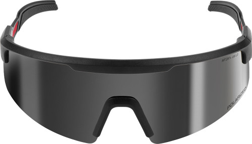 Polarized Wrap Around Safety Glasses - Silver Mirrored Dual Coat Lenses
