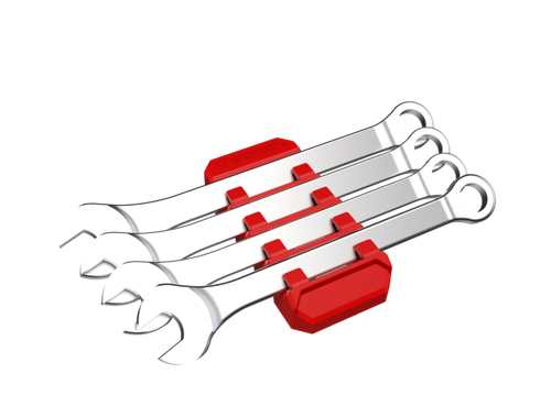 Magnetic Flexible Wrench Holder - Red   up to 4 wrenches