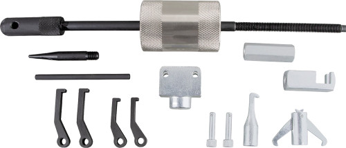 PG221 - 14-PC SLIDE HAMMER AND PULLER SET, 2 LBS SLIDE HAMMER & ATTACHMENTS