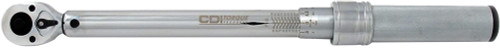 PG161 - 3/8" DR. 5-75 FT-LB (10,2-98,3 NM) CLÉ DYNAMOMÉTRIQUE À MANCHE MÉTALLIQUE, DOUBLE ÉCHELLE