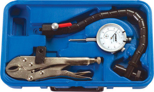 PG333 - DIAL INDICATOR SET WITH LOCKING PLIERS AND FLEX - ARM 0-1"