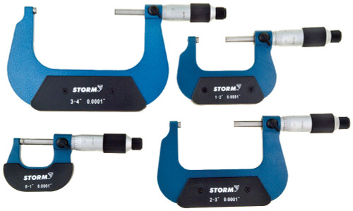 PG335 - SWISS STYLE MICROMETER SET 0-4" .0001 GRADS