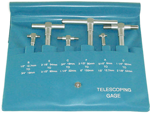 PG336 - ENSEMBLE DE JAUGE TÉLESCOPIQUE DE 6 PIÈCES, PLAGE 5/16-6"