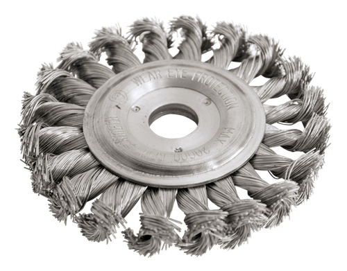 BROSSE À ROUES MÉTALLIQUES NOUÉES 3X1/2-3/8 ACIER