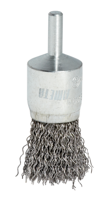 CRIMPED WIRE END BRUSH 3 3/4X1/4 STEEL