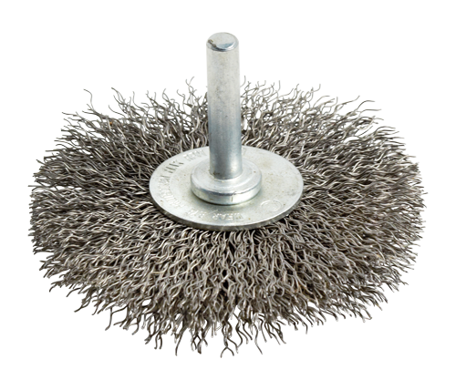 CRIMPED WIRE END BRUSH 4  1-1/2X1/4 STEEL