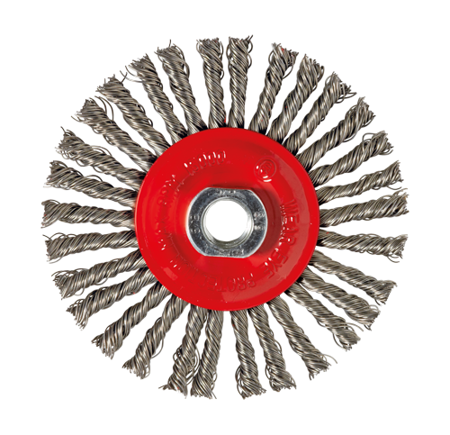 BROSSE À ROUES MÉTALLIQUES NOUÉES 4X5/8-11NC ACIER - 72-4440