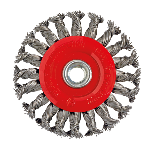 BROSSE À ROUES MÉTALLIQUES NOUÉES 6X5/8-11NC ACIER - 72-6460