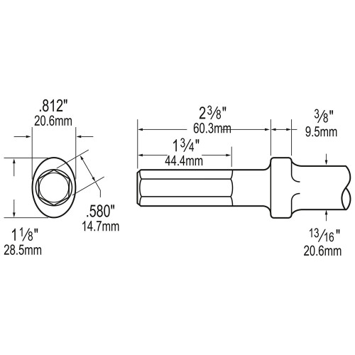 CHOISISSEZ LE CISEAU 24" .580 HEXAGONE