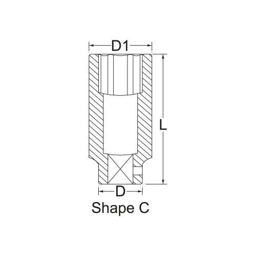 S430M.D. 1/2DR DP IMP SKT 30MM