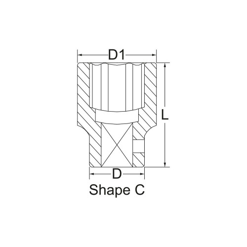 S643 3/4" DR STD IMP SKT 43MM