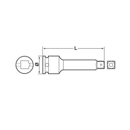 E410 1/2 DR 10" EXTENSION BAR