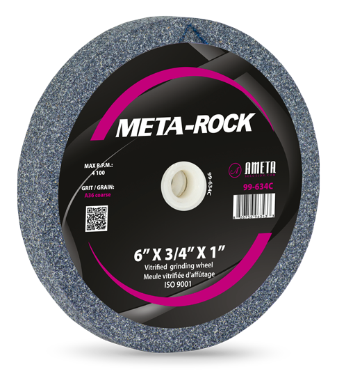 VITRIFIED GRINDING WHEEL 6X3/4X1 A80 MEDIUM-GRAY