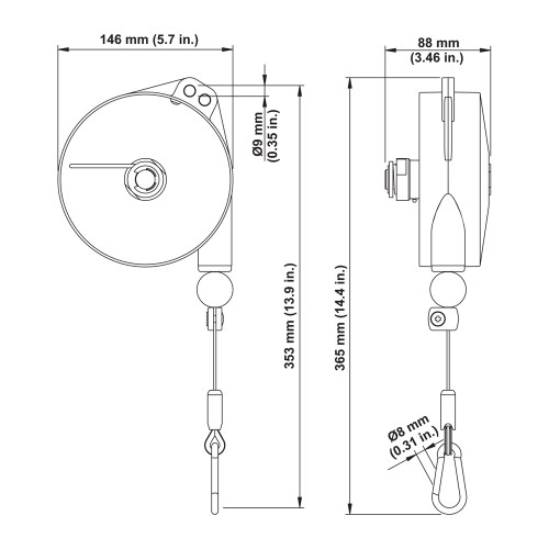 CP9921 ÉQUILIBREUR 2.0-4.0 KG 4.4-8.8 LB