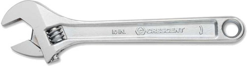 PG163 - CLÉ ADJ, 10", CHROMÉE, CARTONNÉE