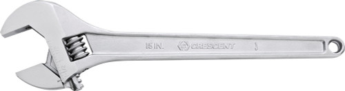 PG163 - ADJ WRENCH, 15", CHROME, CARDED