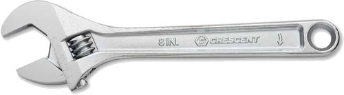 PG163 - CLÉ D’ADJ, 8", CHROMÉE, CARTONNÉE