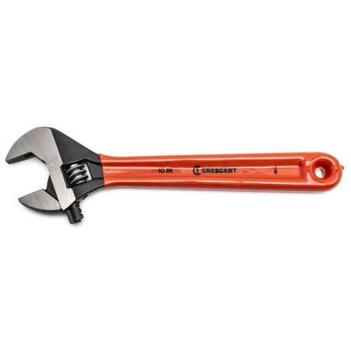 ADJ WRENCH,10",BLACK,CUSH GRIP,CARDED