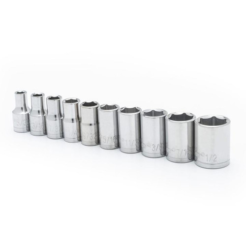 JEU DE DOUILLES, 10 PIÈCES,PRISE 1/4",6PT,SAE