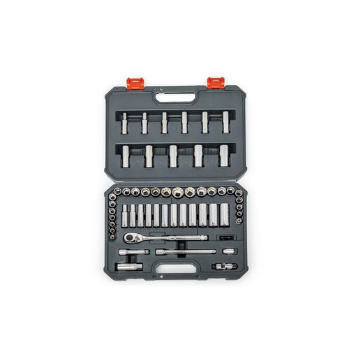 SOCKET SET,57PC,3/8"DR,DEEP,SAE/MM