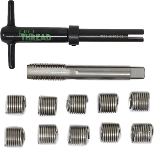 PROTHREAD KIT – NATIONAL COARSE 5/8-11 UNC – INCL.: TAP, INSTALLATION TOOL & 6 INSERTS (#23119) PROTHREAD KIT – NATIONAL COARSE 5/8-11 UNC – INCL.: TAP, INSTALLATION TOOL & 6 INSERTS (#23119)