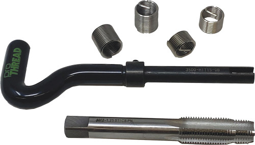 PRO-THREAD SPARK PLUG REPAIR KIT - NON-TAPERED SEAT, SIZE M12-1.25, (5) 1/2" INSERTS, (5) 3/4" INSERTS