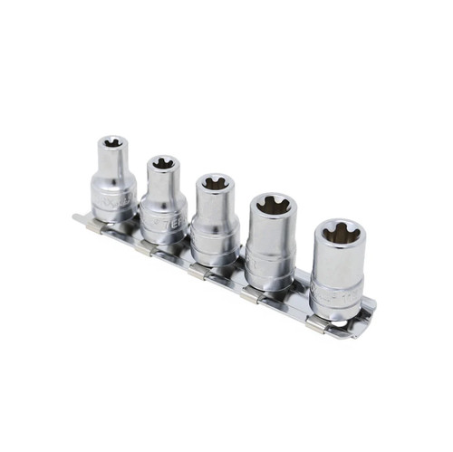 5 Pc. 5 Pt Torx Plus Socket Set - 1/4" Dr.