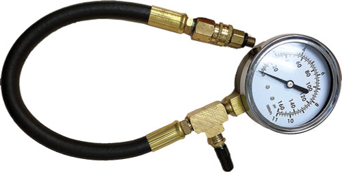 PG367 - MERCEDES-BENZ AIR SUSPENSION PRESSURE TESTER, PSI & 100XKPA, 20" HOSE, 8MM X M1.0 MB ADAPTER