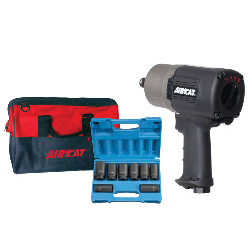 3/4" impact wrench kit 1600 ft-lb w/8 Piece Deep Socket Set - 1770-XLK