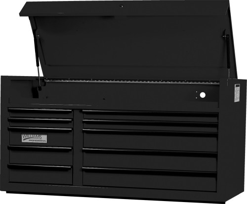 PG204 - COFFRE SUPÉRIEURE DE 55 PO SÉRIE PROFESSIONNELLE À 10 TIROIRS, NOIR