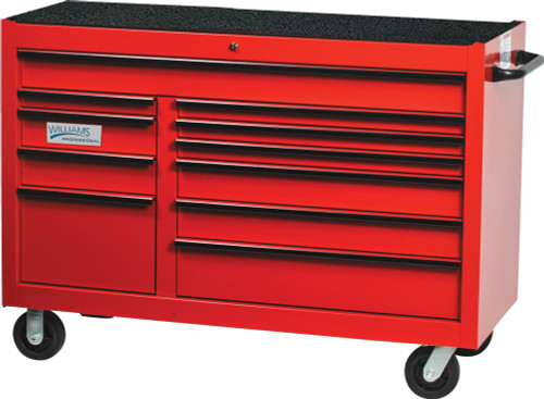 PG216 - 55" 11-DRAWER PROFESSIONAL SERIES ROLLER CABINET, RED