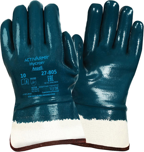 PG418 - 27-805 – HEAVY-DUTY NITRILE COATED GLOVES WITH JERSEY LINER, XL/10, 1 PAIR