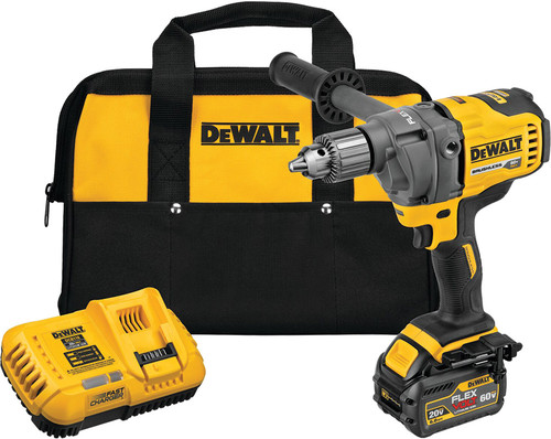 60V MAX* MIXER/DRILL KIT WITH E-CLUTCH®, VARIABLE SPEED, 1/2" CHUCK, 0-600 RPM, 1 BATT., 1 CHARGER