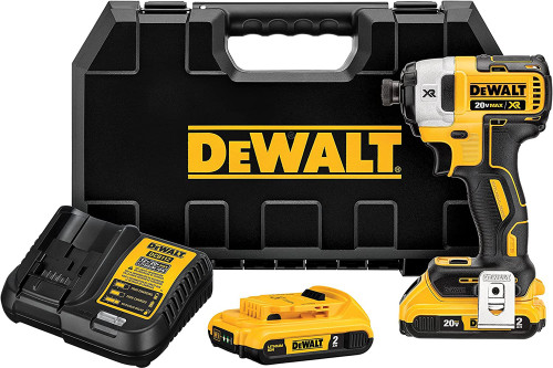 20V MAX LI-ION XR 3 SPEED 1/4" IMPACT DRIVER (2.0AH) W/ 2 BATTERIES AND KIT BOX