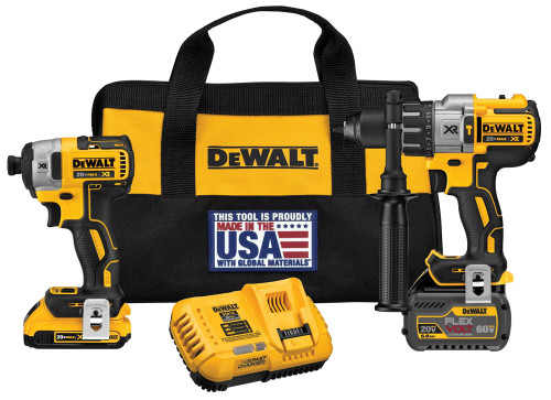 20V MAX XR 2 TOOL (DCD996 & DCF887) W/ 2 BATTERIES (ONE DCB203 (2AH), ONE DCB606 (6AH)) AND BAG
