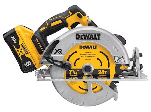 20V MAX XR PD 7-1/4" CIRCULAR SAW (8.0AH) W/ 1 BATTERY AND BAG