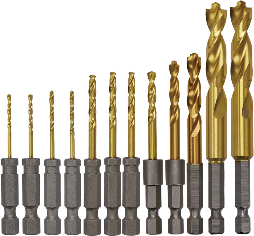 12-PC TITANIUM IR DRILL BIT SET
