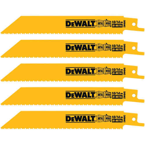 6" 10/14 TPI STRAIGHT BACK BI-METAL RECIPROCATING SAW BLADE (5 PK)