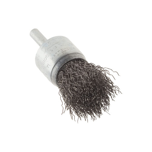 1" CRIMP END BRUSH/CARB STL 1/4" STEM